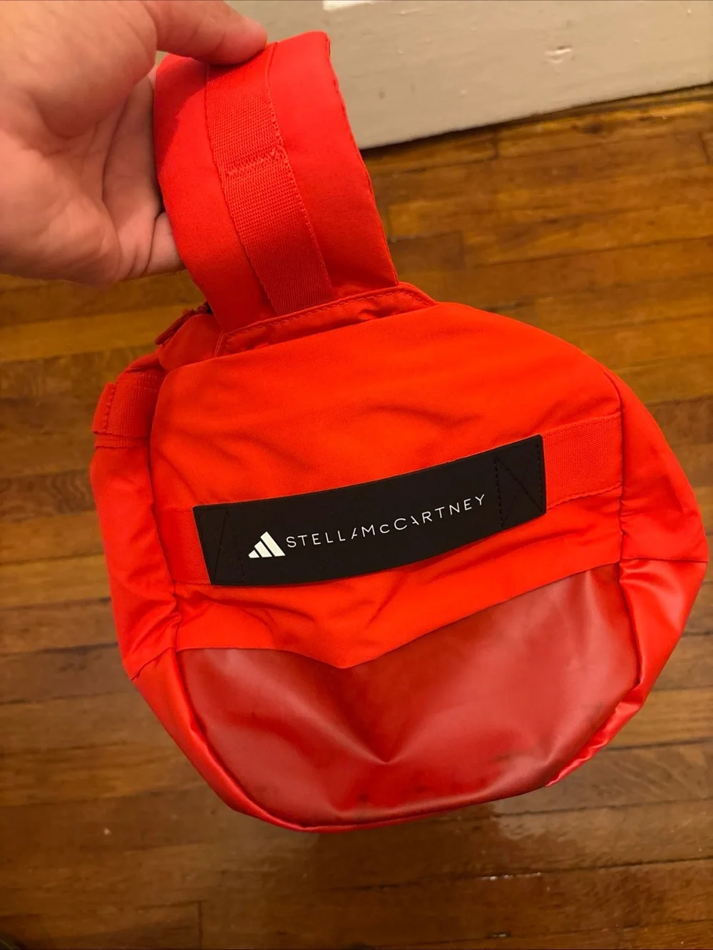 Adult Stella McCartney Bright Red Duffel Bag brand new